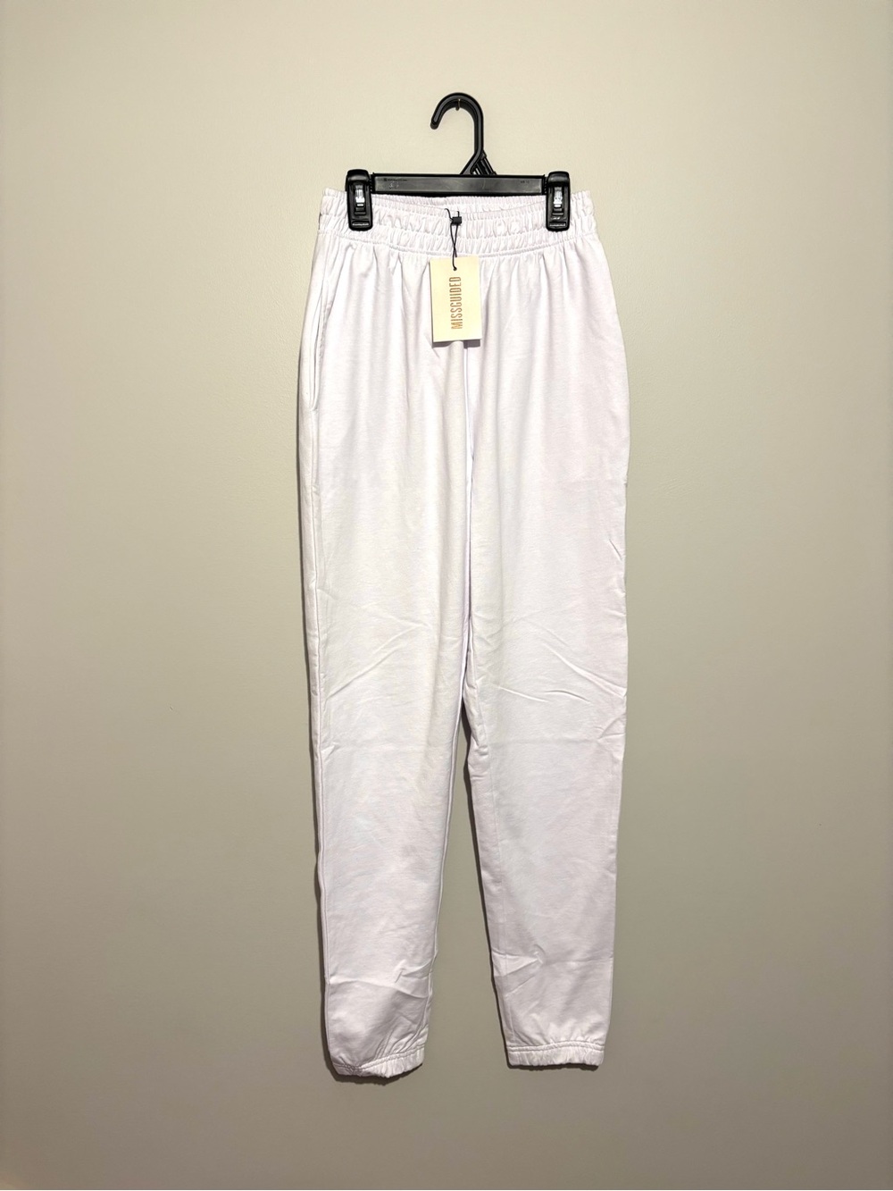 Missguided White Track Pant Joggers NWT SIZE 4